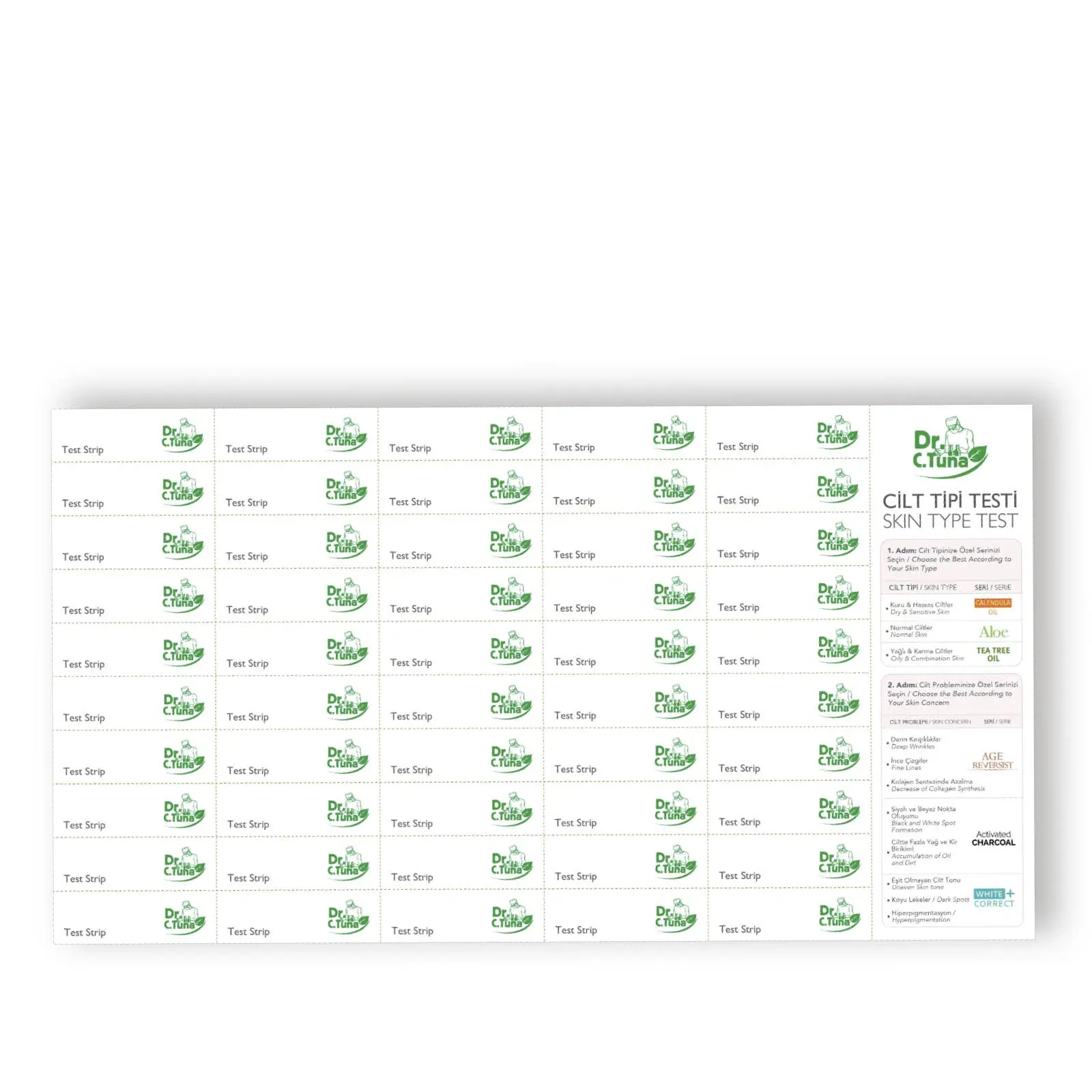 SKIN TYPES TEST STRIPS